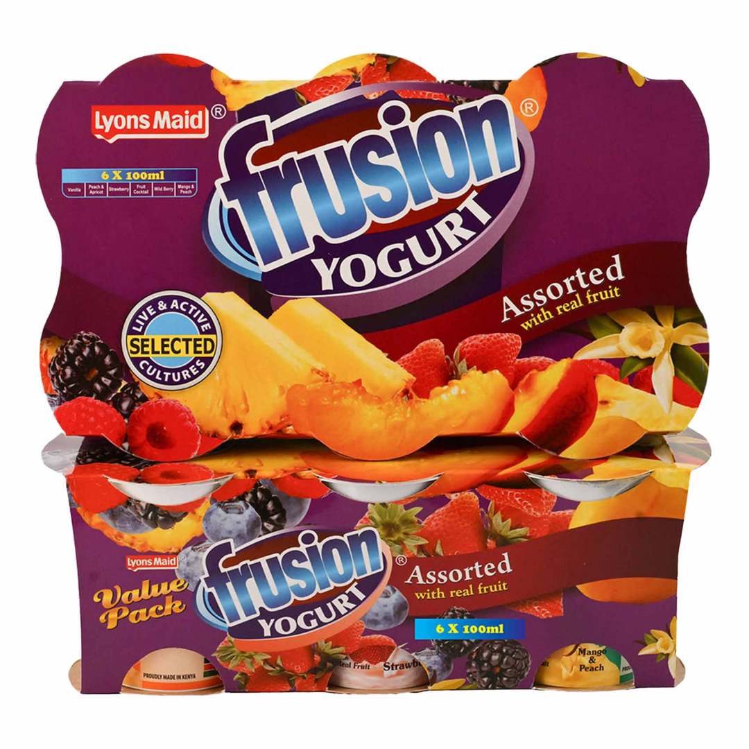FRUSION ASSORTED YOGURT VALUE PACK 9X100ML